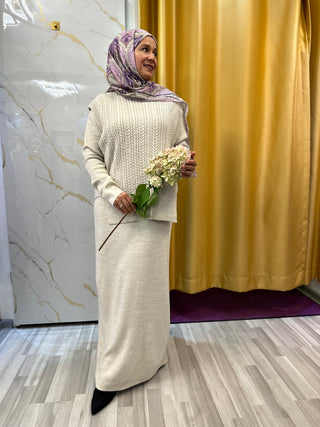 Strickkleid- Set