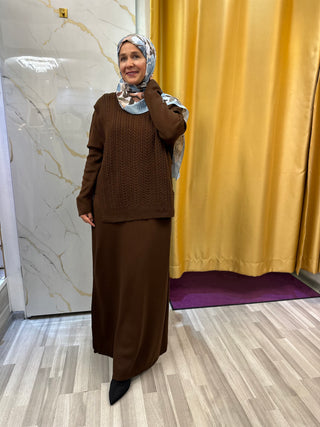 Strickkleid- Set