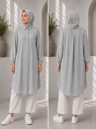 Rüya moda - Tunika Lyocell Stoff lang