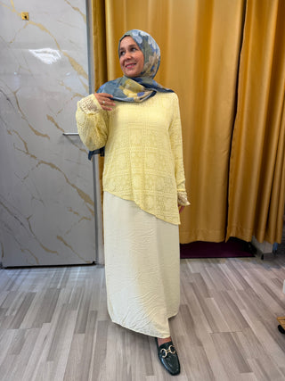 Kleid mit Spitzenoberteil 2-teilig