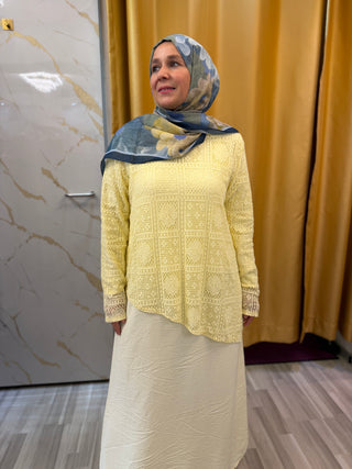 Kleid mit Spitzenoberteil 2-teilig
