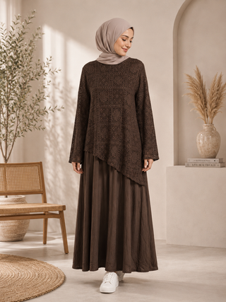 Kleid mit Spitzenoberteil 2-teilig