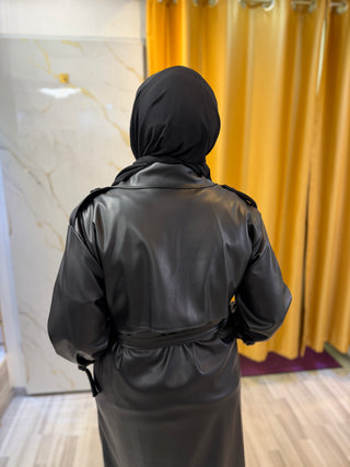 Leder Trenchcoat