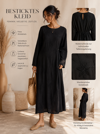 Dezent besticktes Kleid